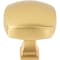 Jeffrey Alexander 1-3/8" Overall Length Brushed Gold Square Audrey Cabinet Knob 278L-BG - alternate 2